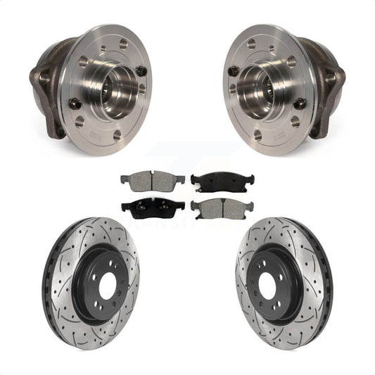 Hub Bearing Drill Slot Brake Rotor Pads Front Kit For Mercedes-Benz ML350 GLE350
