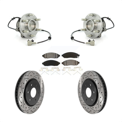 Hub Bearing Drill Slot Brake Rotor Pads Front Kit For Nissan Frontier Pathfinder