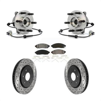 Hub Bearing Drill Slot Brake Rotor Pads Front Kit For Nissan Frontier Pathfinder