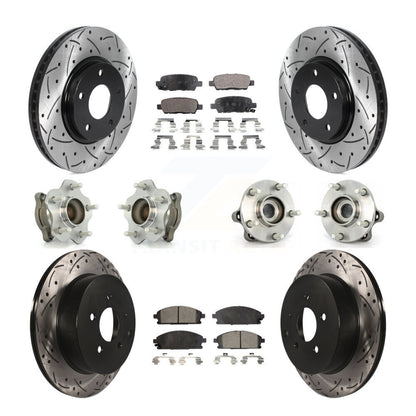 Hub Bearing Coated Brake Rotor Pads Front Rear Kit (10Pc) For 04-09 Nissan Quest
