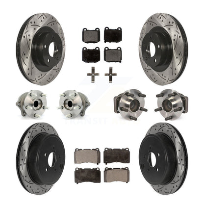 Hub Bearing Coated Disc Brake Rotor And Pads Front Rear Kit (10Pc) For Toyota 86