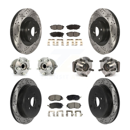 Hub Bearing Coat Brake Rotor Pads Front Rear Kit (10Pc) For Toyota 86 Subaru BRZ