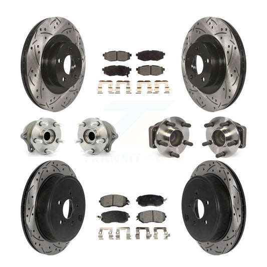 Hub Bearing Coat Brake Rotor Pads Front Rear Kit (10Pc) For Toyota 86 Subaru BRZ