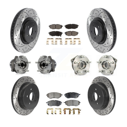 Hub Bearing Coat Brake Rotor Pads Front Rear Kit (10Pc) For Subaru Forester 2.0L