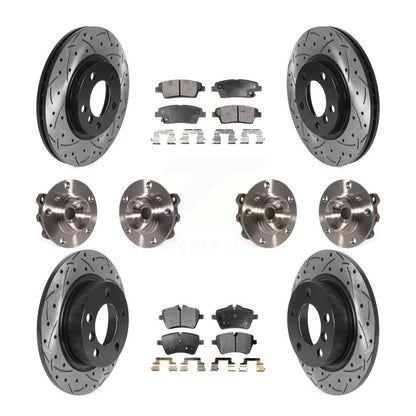 Hub Bearing Coated Brake Rotor Pad Front Rear Kit (10Pc) For Mini Cooper Paceman