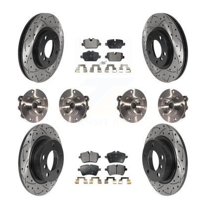 Hub Bearing Coated Brake Rotor Pad Front Rear Kit (10Pc) For Mini Cooper Paceman