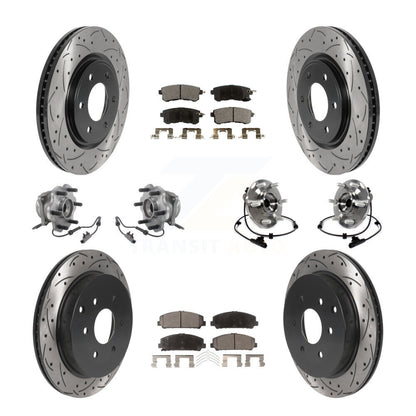 Hub Bearing Coat Brake Rotor Pads Front Rear Kit (10Pc) For INFINITI QX80 Nissan