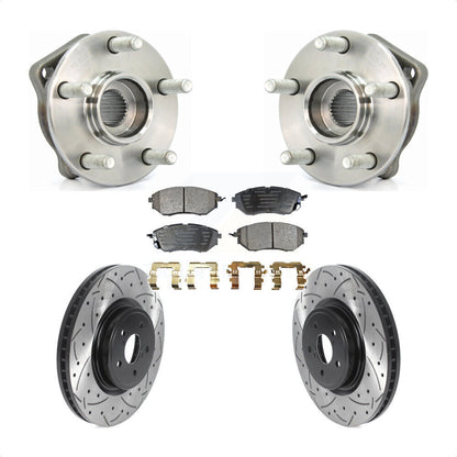 Hub Bearing Coat Drill Slot Brake Rotor Pads Front Kit For Subaru Outback Legacy