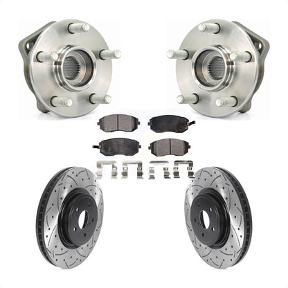 Hub Bearing Assembly Coat Drill Slot Brake Rotor Pad Front Kit For Subaru Legacy