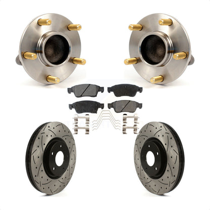 Hub Bearing Assembly Coat Drill Slot Brake Rotor Pads Front Kit For INFINITI G35