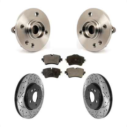Hub Bearing Coat Drill Slot Brake Rotor Pads Front Kit For 2015 Mini Cooper 1.6L