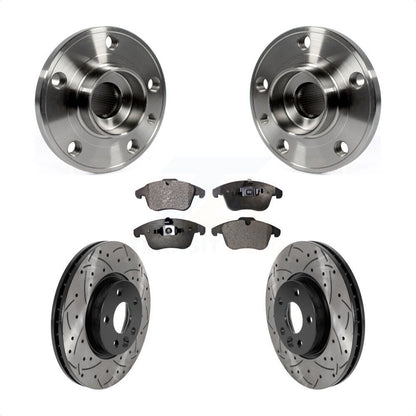 Hub Bearing Drill Slot Brake Rotor Pads Front Kit For Volvo XC70 S60 V60 S80 V70