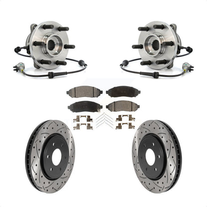 Hub Bearing Drill Slot Brake Rotor Pads Front Kit For Nissan Frontier Pathfinder