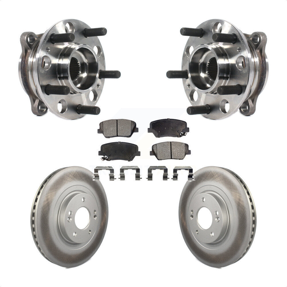 Hub Bearing Coat Brake Rotor Pads Front Kit For Hyundai Santa Fe Sport 2.4L 2.0L