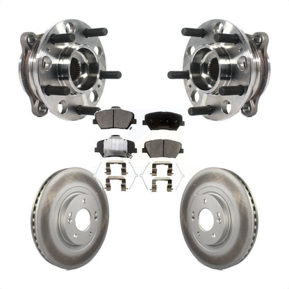Hub Bearing Coated Brake Rotor & Pads Front Kit For Kia Sorento Hyundai Santa Fe