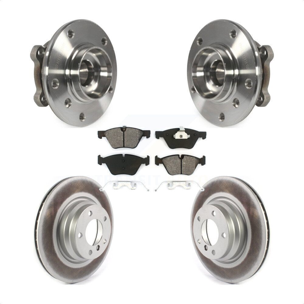 Hub Bearing Coated Brake Rotor Pads Front Kit For 2012 BMW X1 xDrive28i with AWD