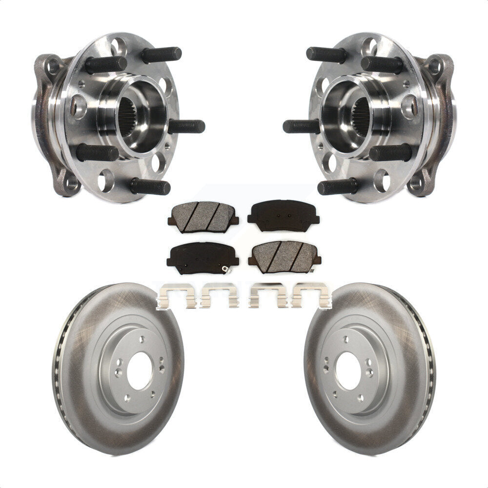 Hub Bearing Coat Brake Rotor Pads Front Kit For Hyundai Santa Fe Sport 2.4L 2.0L
