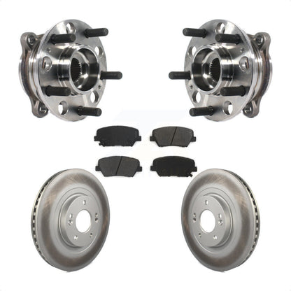 Hub Bearing Coated Brake Rotor & Pads Front Kit For Kia Sorento Hyundai Santa Fe