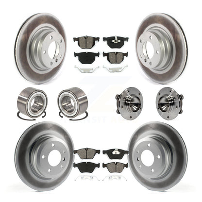 Hub Bearing Coated Brake Rotor Pads Shoe Front Rear Kit (10Pc) For 2006 BMW 330i