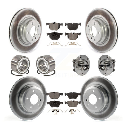 Hub Bearing Coated Brake Rotor Pads Shoe Front Rear Kit (10Pc) For 2006 BMW 330i