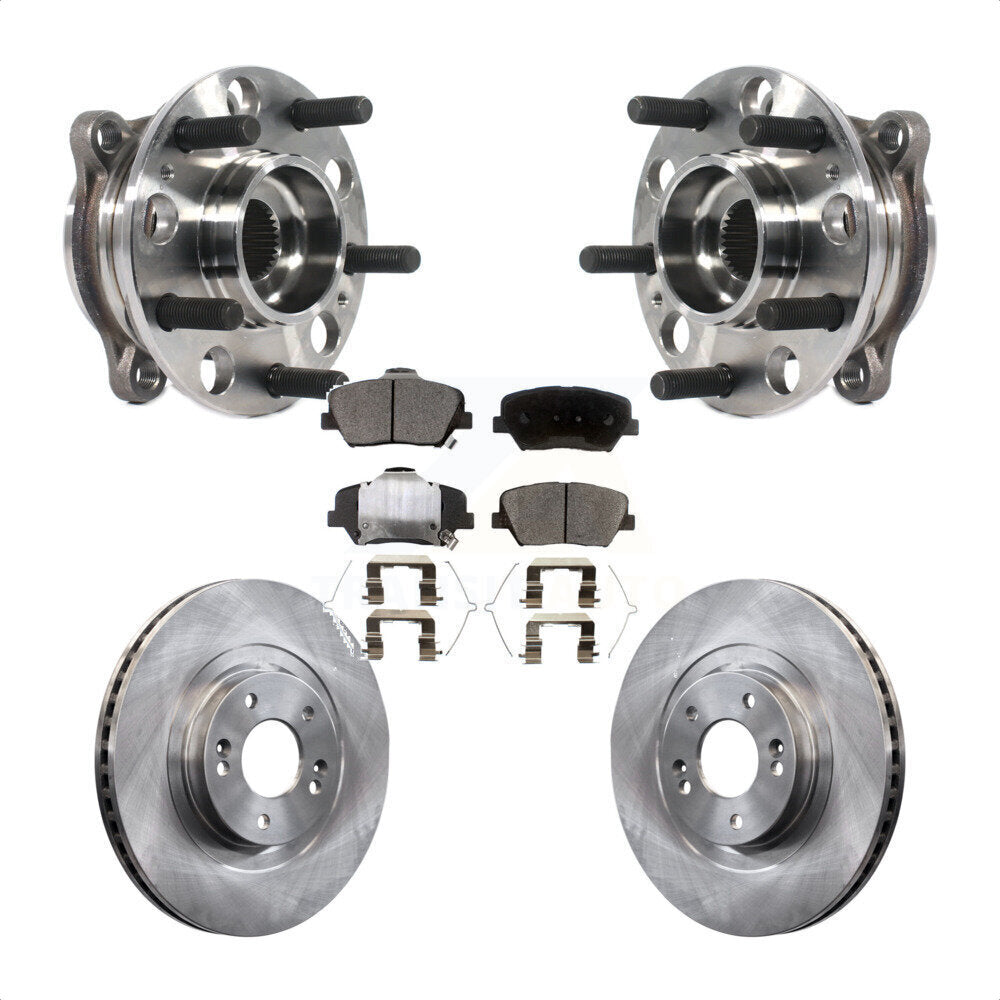Hub Bearing Brake Rotor And Pad Front Kit For Kia Sorento Hyundai Santa Fe Sport