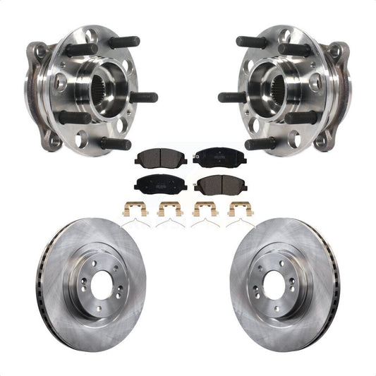 Hub Bearing Assembly Disc Brake Rotor And Pads Front Kit For Hyundai Santa Fe XL