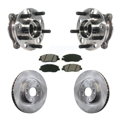 Hub Bearing Assembly Disc Brake Rotor Pad Front Kit For Hyundai Santa Fe XL 3.3L
