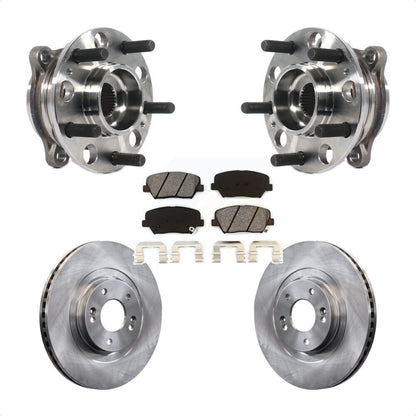 Hub Bearing Brake Rotor Pad Front Kit For 15-16 Hyundai Santa Fe Sport 2.4L 2.0L