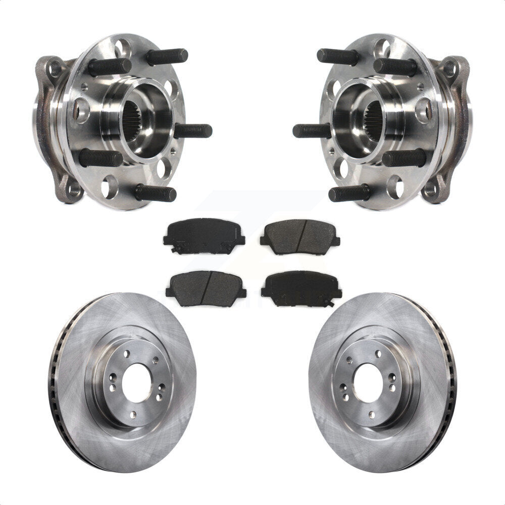 Hub Bearing Brake Rotor And Pad Front Kit For Kia Sorento Hyundai Santa Fe Sport