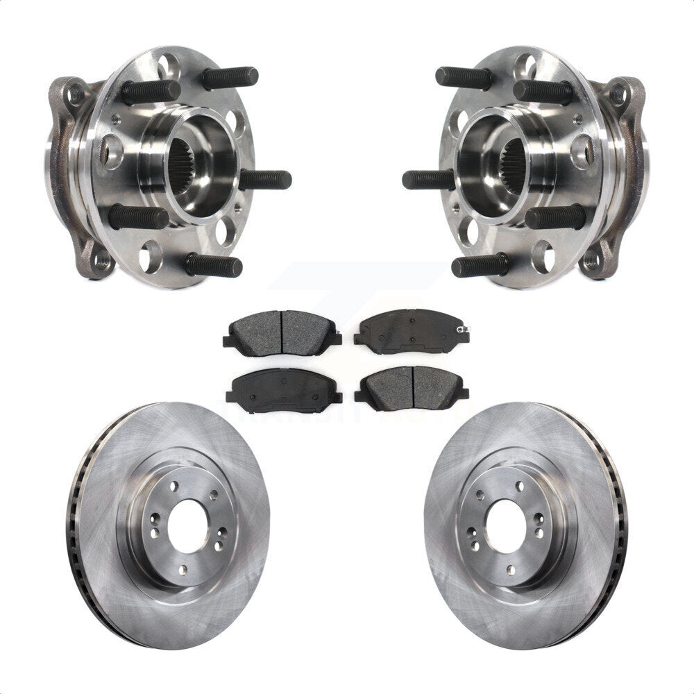 Hub Bearing Assembly Disc Brake Rotor And Pads Front Kit For Hyundai Santa Fe XL