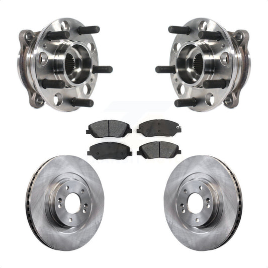 Hub Bearing Assembly Disc Brake Rotor And Pads Front Kit For Hyundai Santa Fe XL