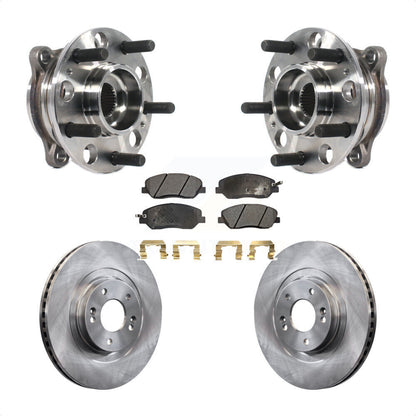 Hub Bearing Assembly Disc Brake Rotor Pad Front Kit For Hyundai Santa Fe XL 3.3L