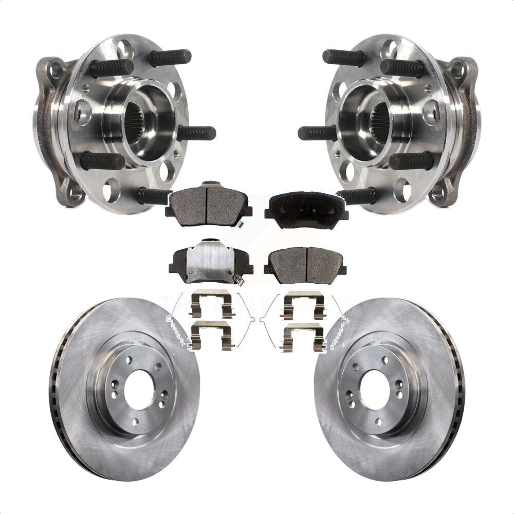 Hub Bearing Brake Rotor And Pad Front Kit For Kia Sorento Hyundai Santa Fe Sport