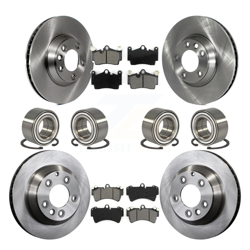 Bearing Brake Rotor And Pad Front Rear Kit (10Pc) For Audi Q7 Volkswagen Touareg