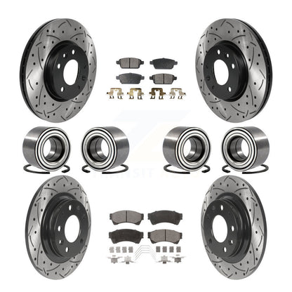 Bearing Coated Brake Rotor Pad Front Rear Kit (10Pc) For Ford Fusion Lincoln MKZ