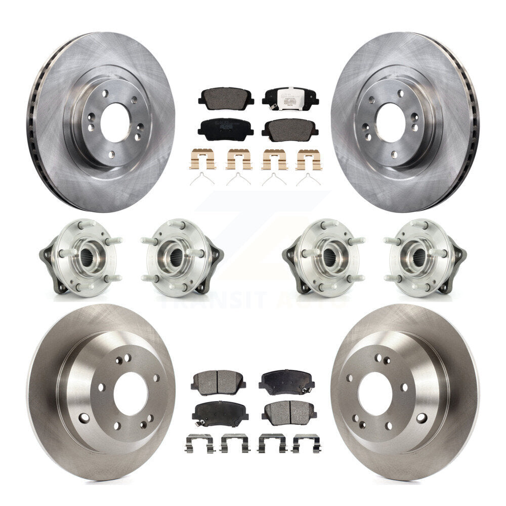 Hub Bearing Brake Rotor Pads Front Rear Kit (10Pc) For 2014-2015 Kia Sorento AWD