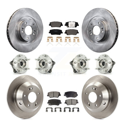 Hub Bearing Brake Rotor Pads Front Rear Kit (10Pc) For 2014-2015 Kia Sorento AWD
