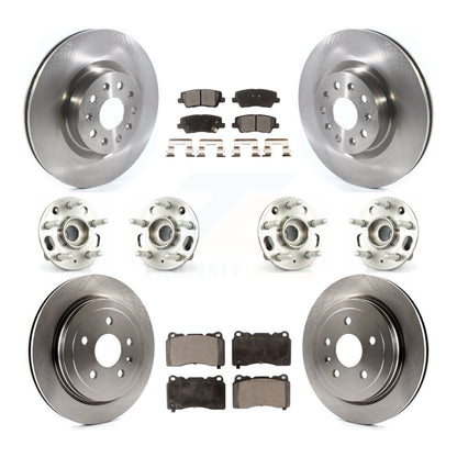 Hub Bearings Disc Brake Rotors And Pads Front Rear Kit (10Pc) For Cadillac CTS