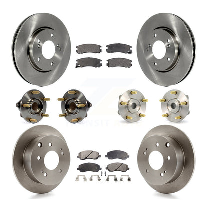 Hub Bearing Disc Brake Rotor And Pad Front Rear Kit (10Pc) For Mitsubishi Galant