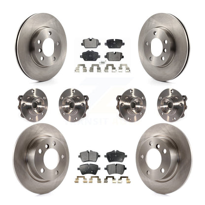 Hub Bearing Brake Rotor Pad Front Rear Kit (10Pc) For Mini Cooper Countryman AWD
