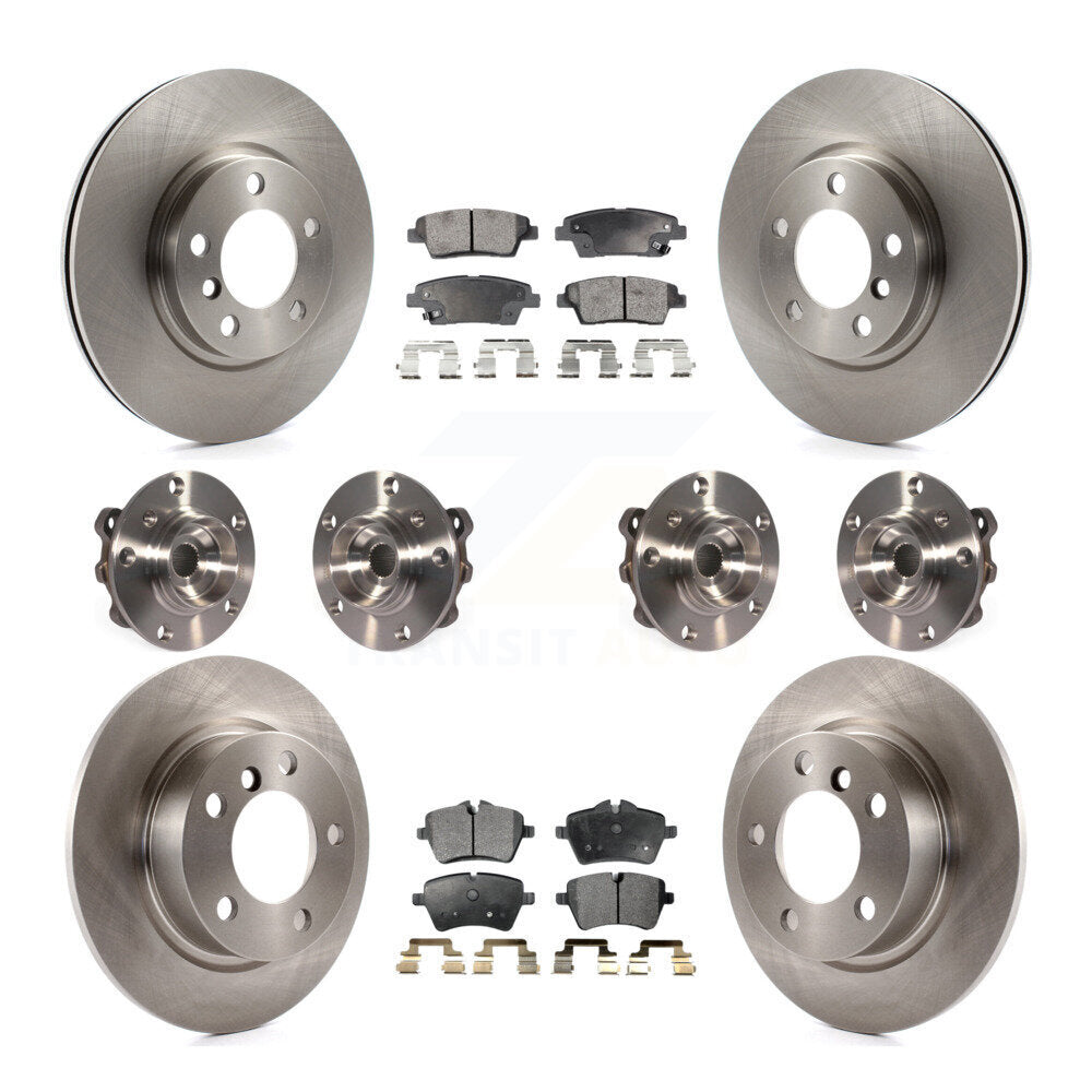 Hub Bearing Brake Rotor And Pad Front Rear Kit (10Pc) For Mini Cooper Countryman