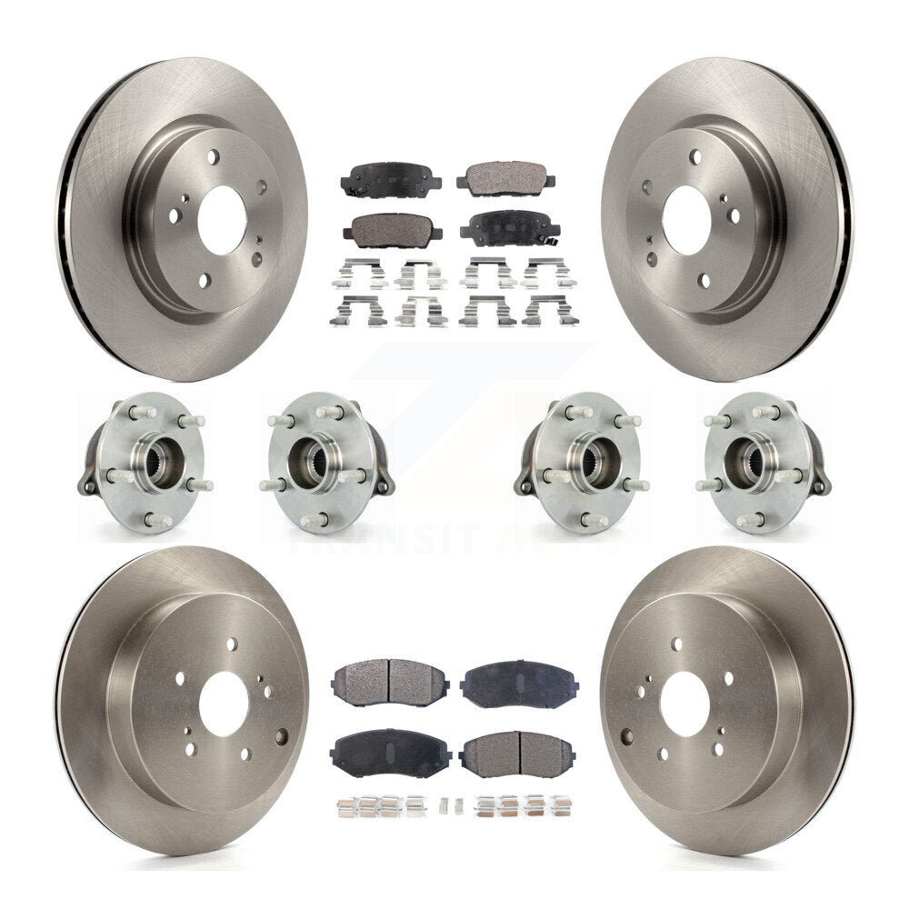 Hub Bearing Brake Rotor Pads Front Rear Kit (10Pc) For 09-13 Suzuki Grand Vitara