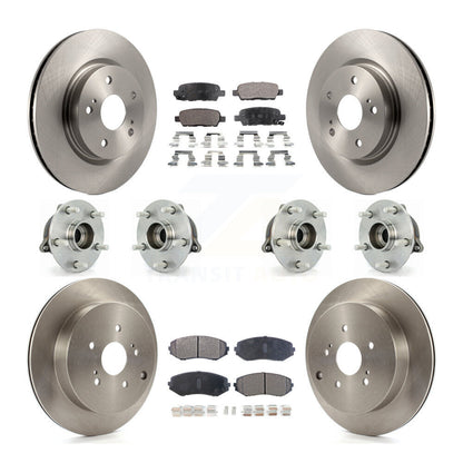 Hub Bearing Brake Rotor Pads Front Rear Kit (10Pc) For 09-13 Suzuki Grand Vitara