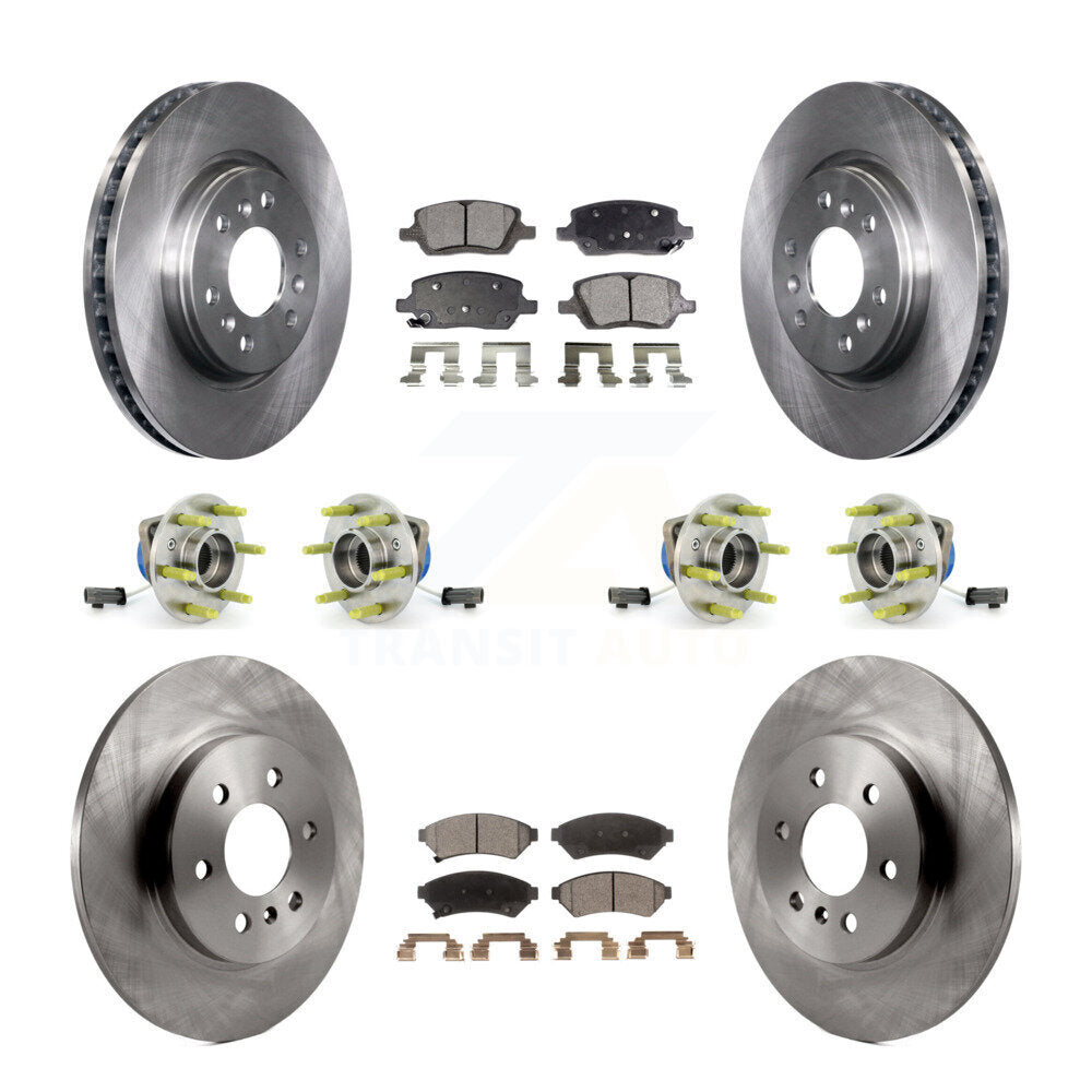 Hub Bearing Disc Brake Rotor Pad Front Rear Kit (10Pc) For 2006 Saturn Relay AWD