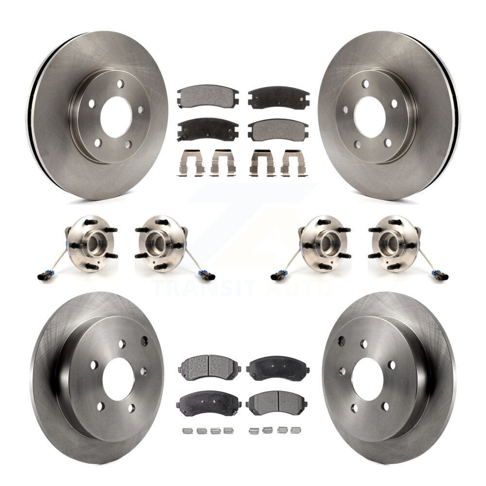 Hub Bearing Brake Rotor & Pad Front Rear Kit (10Pc) For Buick Rendezvous Pontiac