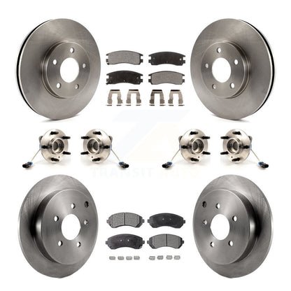 Hub Bearing Brake Rotor & Pad Front Rear Kit (10Pc) For Buick Rendezvous Pontiac