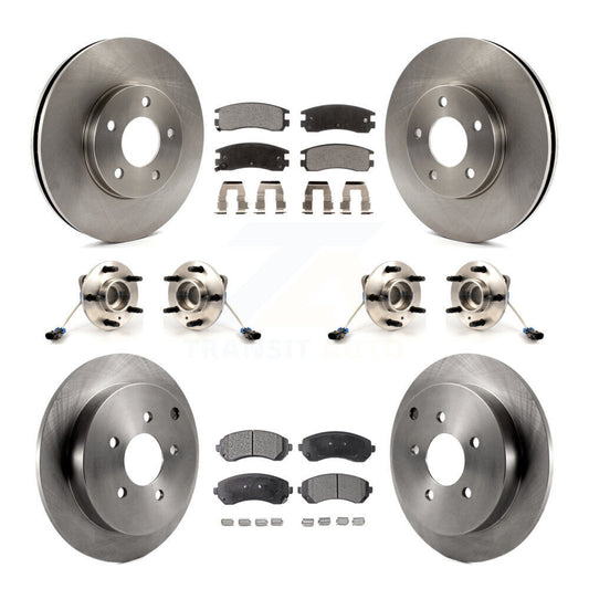 Hub Bearing Brake Rotor & Pad Front Rear Kit (10Pc) For Buick Rendezvous Pontiac