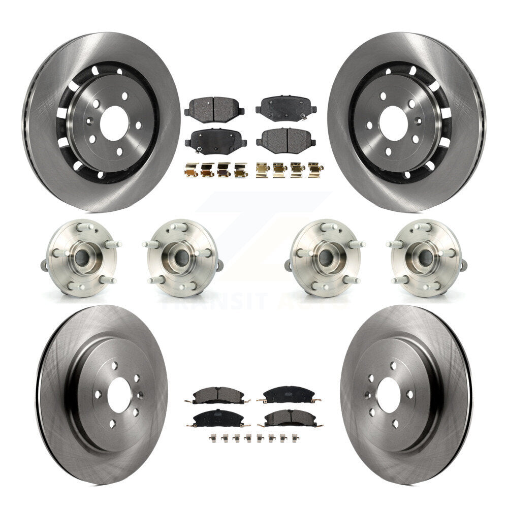 Hub Bearings Disc Brake Rotors And Pads Front Rear Kit (10Pc) For Ford Explorer