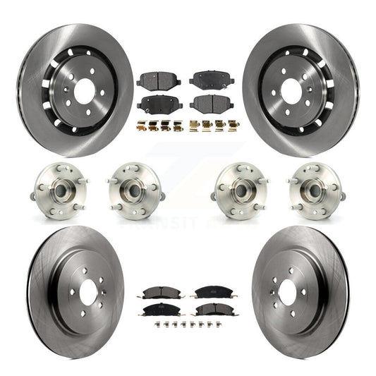 Hub Bearings Disc Brake Rotors And Pads Front Rear Kit (10Pc) For Ford Explorer