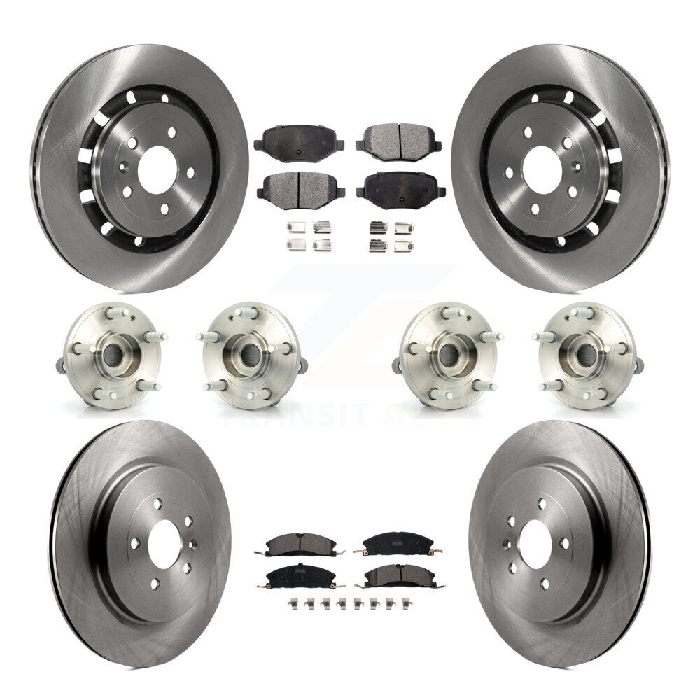 Hub Bearing Disc Brake Rotor Pads Front Rear Kit (10Pc) For Ford Explorer Police
